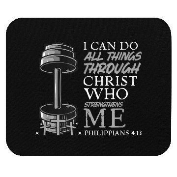 Discover Weightlifter Christian Bible Verse Mouse Pads