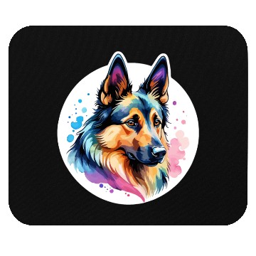Discover Belgian Shepherd Watercolor Mouse Pads