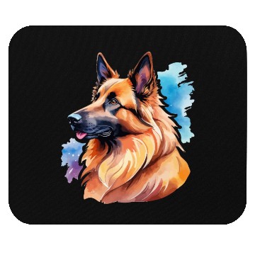Discover Belgian Shepherd Watercolor Mouse Pads