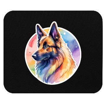 Discover Belgian Shepherd Watercolor Mouse Pads