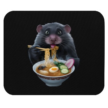 Discover Mole Eating Ramen Realistic Mouse Pads