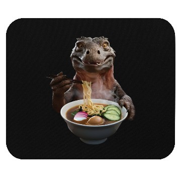 Discover Komodo Eating Ramen Realistic Mouse Pads
