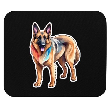 Discover Belgian Shepherd Watercolor Mouse Pads