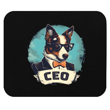 Discover Border Collie Dog With Suit and Tie CEO Mouse Pads