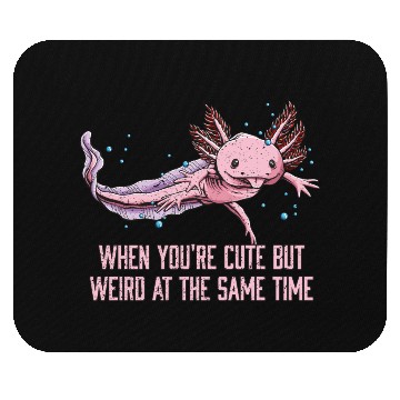 Discover When Cute but Weird at the Same Time Axolotl Anima Mouse Pads