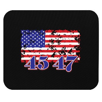 Discover Grunge American Flag with Vibrant Numbers Mouse Pads