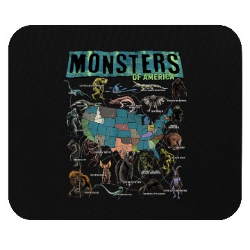 Discover Cryptid Monsters Folklore Creature Cryptozoology Mouse Pads