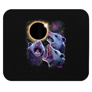 Discover Opossums Howling Eclipse Possum Mouse Pads