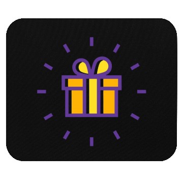Discover AA line icon of a gift box typically features a si Mouse Pads
