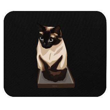 Discover Siamese Cat in Box Mouse Pads