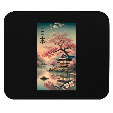 Discover Japan church flowers design Mouse Pads