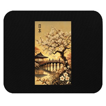 Discover Japan church flowers Tokyo design Mouse Pads