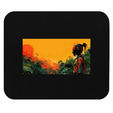 Discover Digital Warrior: Tropical Twilight Mouse Pads