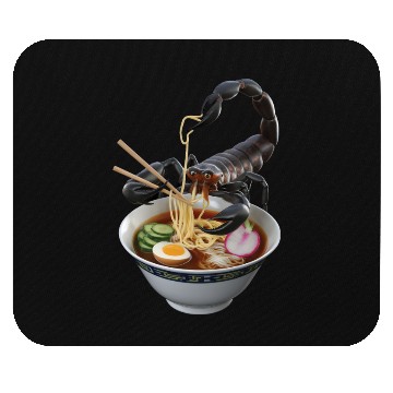 Discover Scorpion Eating Ramen Realistic Mouse Pads
