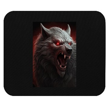 Discover black Wolf Mouse Pads