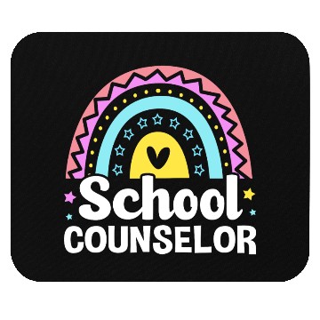 Discover Cute Rainbow Counseling Awareness School Counselor Mouse Pads
