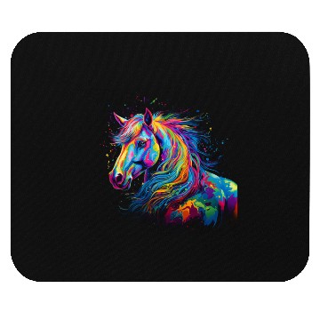 Discover Color burst horse Mouse Pads