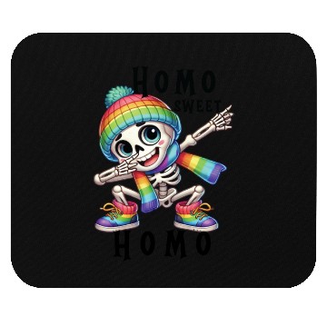 Discover Halloween LGBTQ+ Homo sweet homo Skeleton Dabbing Mouse Pads