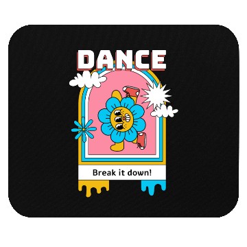 Discover A cartoonStyle psychedelic flower Mouse Pads