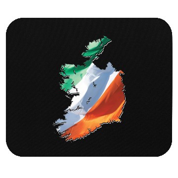Discover Ireland | Real Flag | Flag Map Mouse Pads