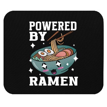 Discover Powered By Ramen Anime Japanese Soup Cup Noodle Mouse Pads