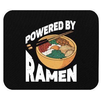 Discover Powered By Ramen Anime Japanese Soup Cup Noodle Mouse Pads