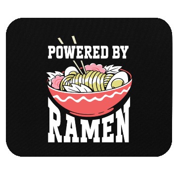 Discover Powered By Ramen Anime Japanese Soup Cup Noodle Mouse Pads