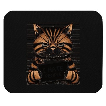 Discover Funny Grumpy Cat: I Hate People-I Hate People Cat Mouse Pads