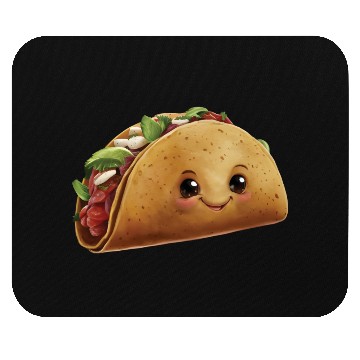Discover Happy Tacos Realistic Mouse Pads