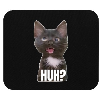 Discover Funny Cross Eyed Cat Meme Huh Funny Cat Mouse Pads