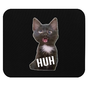 Discover Funny Cross Eyed Cat Meme Huh Funny Cat Mouse Pads