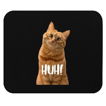 Discover Funny Cross-Eyed Cat Meme Huh Funny Cat Mouse Pads