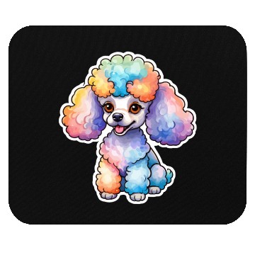 Discover Poodle Watercolor Mouse Pads