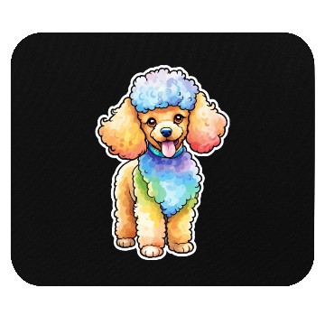 Discover Poodle Watercolor Mouse Pads