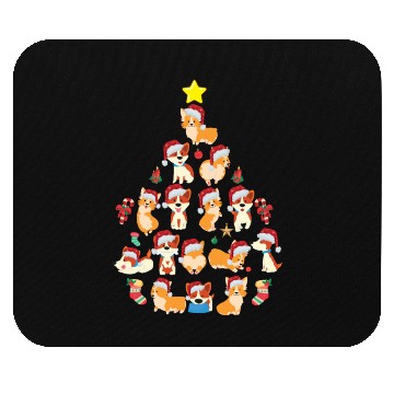 Discover Corgi Christmas Tree Dog Santa Merry Corgmas Xmas Mouse Pads