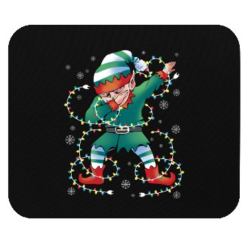 Discover Dabbing Elf Christmas Tree Lights Xmas Family Mouse Pads