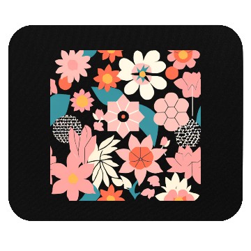 Discover Vintage Floral Design in Muted Colors Mouse Pads