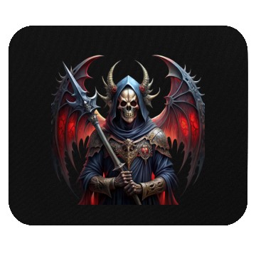 Discover Mysterious skull with giant vampire wings Mouse Pads