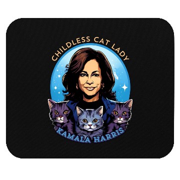 Discover Childless Cat Lady Kamala Harris Mouse Pads