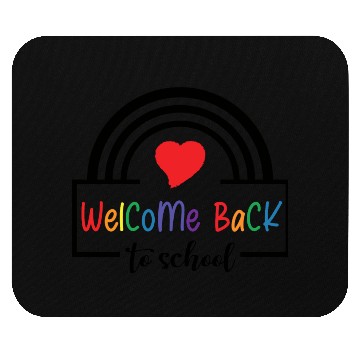 Discover Welcome Back To School Rainbow heart Mouse Pads