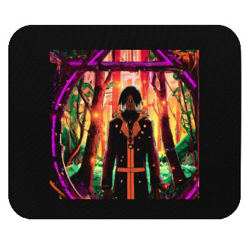 Discover Mystical Forest Guardian in Vibrant Colors Mouse Pads
