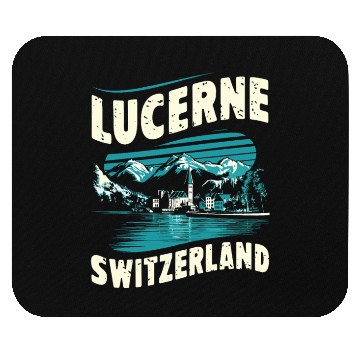 Discover Lucerne Switzerland Souvenir Scenic Mountains Mouse Pads