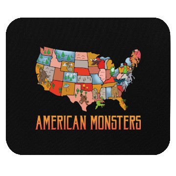 Discover American Monsters Cryptid Monsters Myth Creatures Mouse Pads