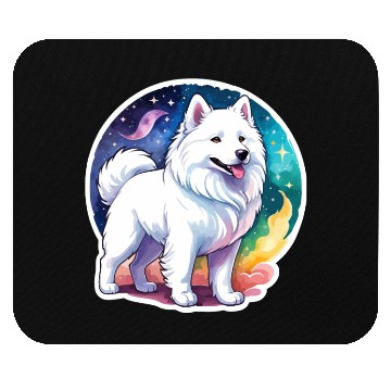 Discover Samoyed Dog Watercolor Mouse Pads