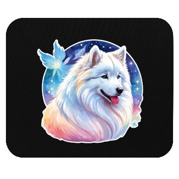 Discover Samoyed Dog Watercolor Mouse Pads
