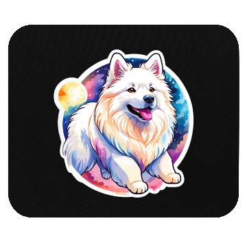 Discover Samoyed Dog Watercolor Mouse Pads