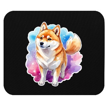 Discover Shiba Inu Watercolor Mouse Pads