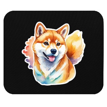 Discover Shiba Inu Watercolor Mouse Pads