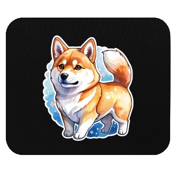 Discover Shiba Inu Watercolor Mouse Pads