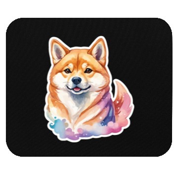 Discover Shiba Inu Watercolor Mouse Pads